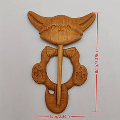 Wooden Fox Brooch For Girls