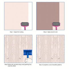 Wood Graining Painting Tool Art Paint Rubber DIY For Decoration