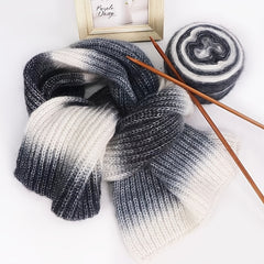 2pcs Silk Mohair Yarn Gradient Wool Thread 100g Roll DIY Knitting Crocheting