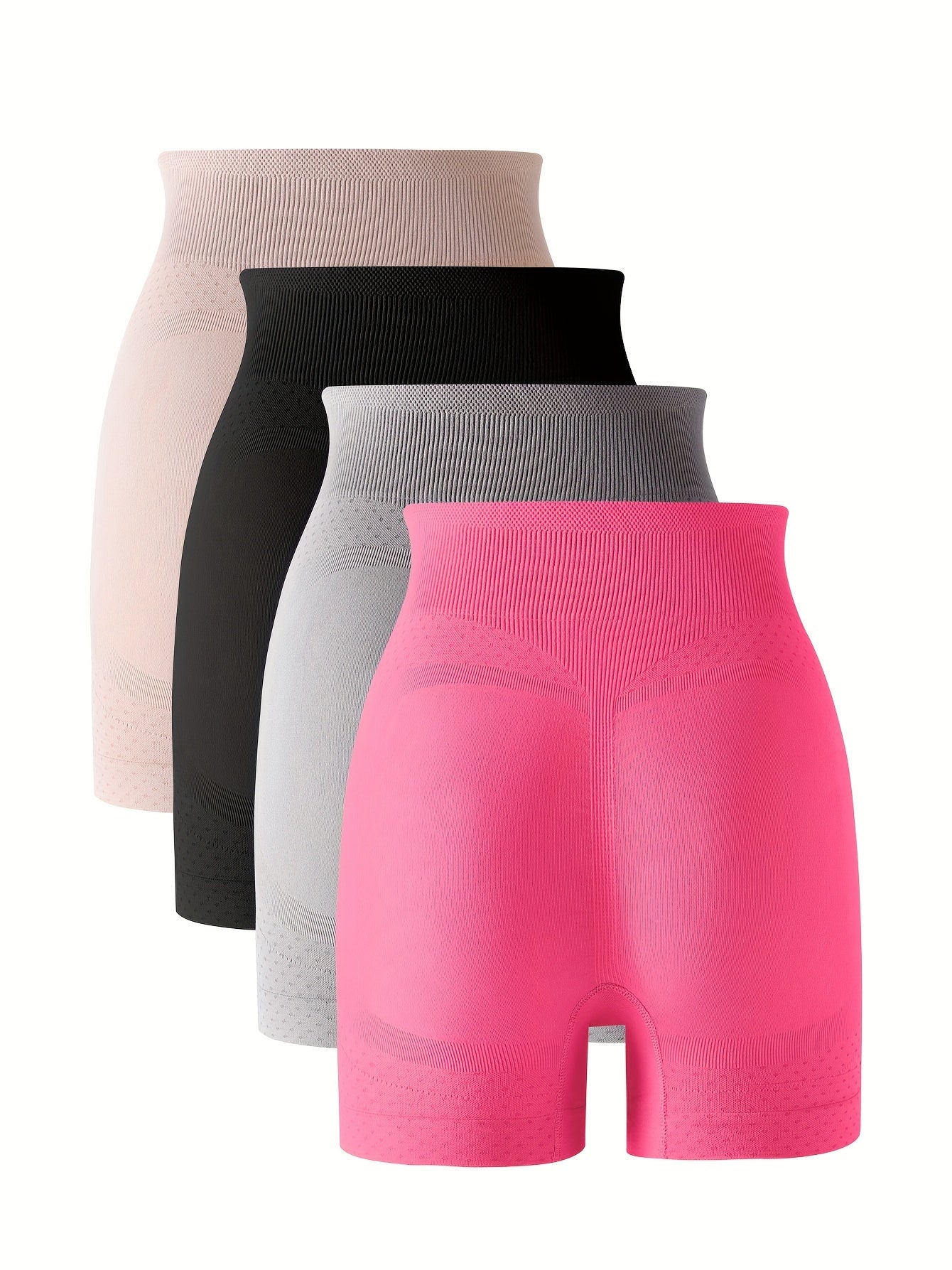 4pcs Seamless Boyshort Panties Soft Stretch Panties Women's Linger