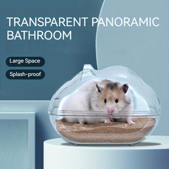 Transparent Small Pets Bathtub Hamster Bathroom Toilet Dual Use
