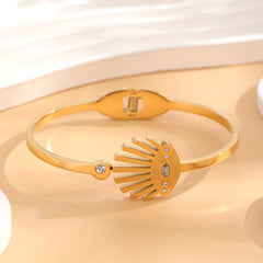 Stylish Rhinestone Eye Pattern Bracelet for Women and Girls