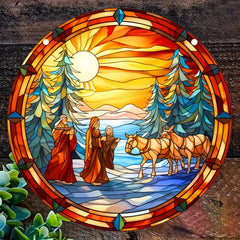 Church Totem Dye Sun Catcher Hanging Window Christmas Gift Home Decor