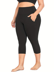 Sports Leggings Women's Plus Plain Pipping Fitness Leggings