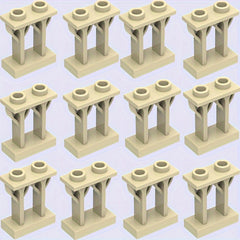 Farm Building Block Set with Columns, Fence