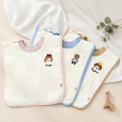 Cartoon Washcloth Soft Waterproof Bib Feeding Bib Gift