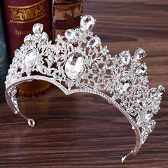 Baroque Rhinestone Crown Hairband Bridal Wedding Decoration