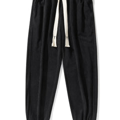 Men's Tapered Corduroy Joggers Drawstring Sweatpants