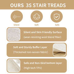 Non Slip Carpet Stair Treads Non Skid Safety Rug Slip Resistant Indoor Runner
