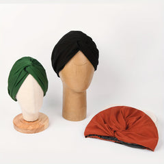 Satin Bonnet Sleep Cap Adjustable Knotted Turban Hat for Curly Hair