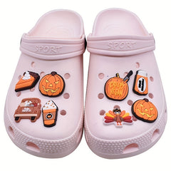 17pcs Halloween Charms Shoe Charms For Bubble Slides Sandals
