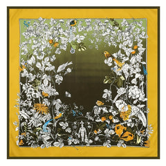 Bird & Flower Bandana Silk Tube Top Casual Shawl Scarf Wrap