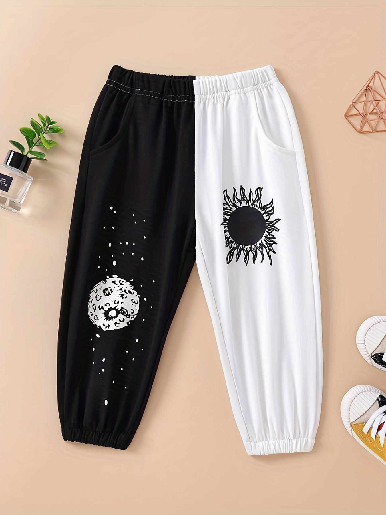 Baby Girls Sun & Moon Casual Trousers Kids Pants