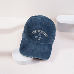 Sunshine Print Baseball Cap Vintage Washed Distressed Casual Cotton Dad Hats