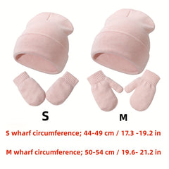 Unisex Toddler Hat And Gloves Baby Beanie Knitted Ski Hat For 0 7 Years Baby