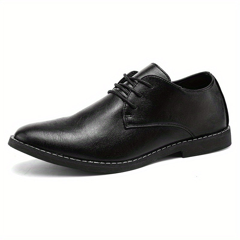 Men's Pointed Toe Lace Up Derby Shoes Business Formal Wear