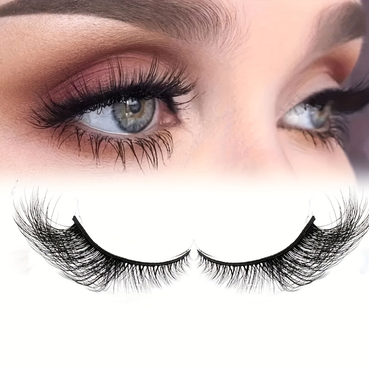 3D Cat Eye False Eyelashes Fluffy Natural Makeup