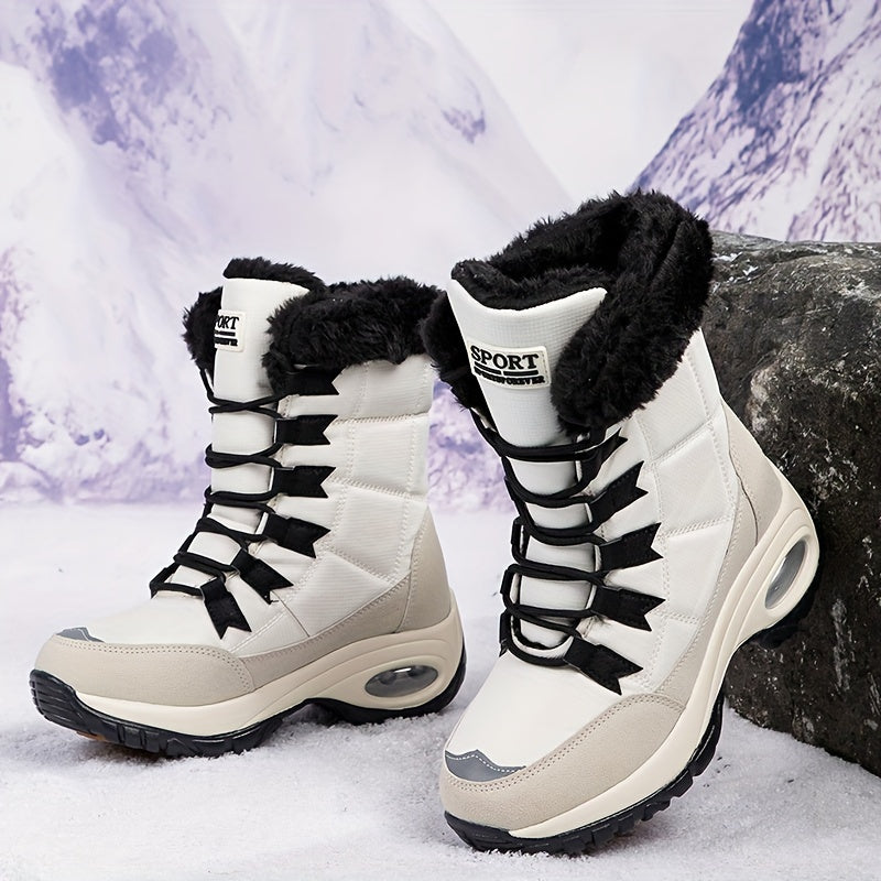 Women's Warm Fleece Hiking Boots Non-slip Thick Bottom Shoes