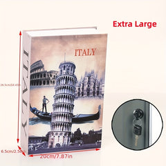 Book Money Box with Key Lock