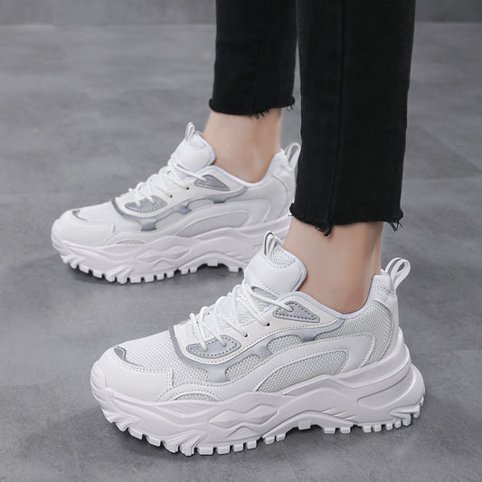 Women's Chunky Sneakers Mesh Platform Shoes for Running