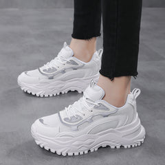 Women's Chunky Sneakers Mesh Platform Shoes for Running