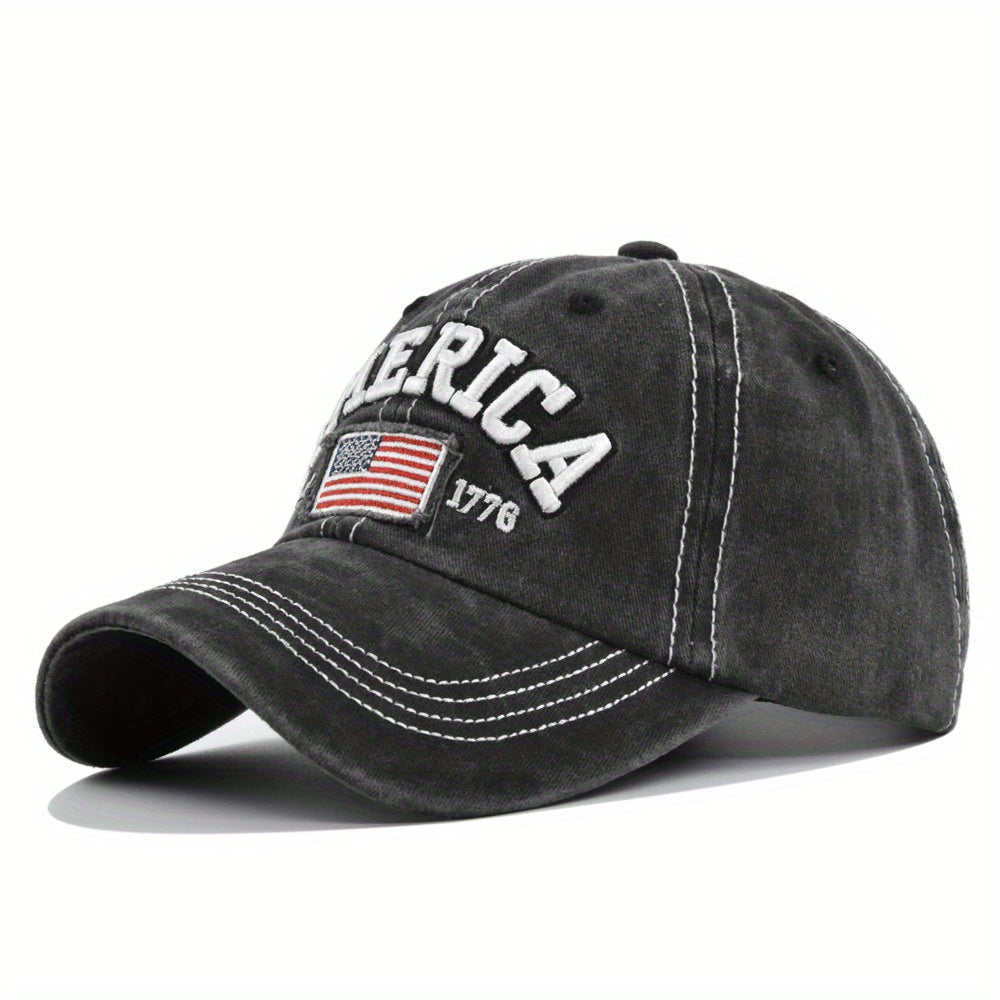 Embroidered Cotton Baseball Cap Hip Hop Style Sun Protection