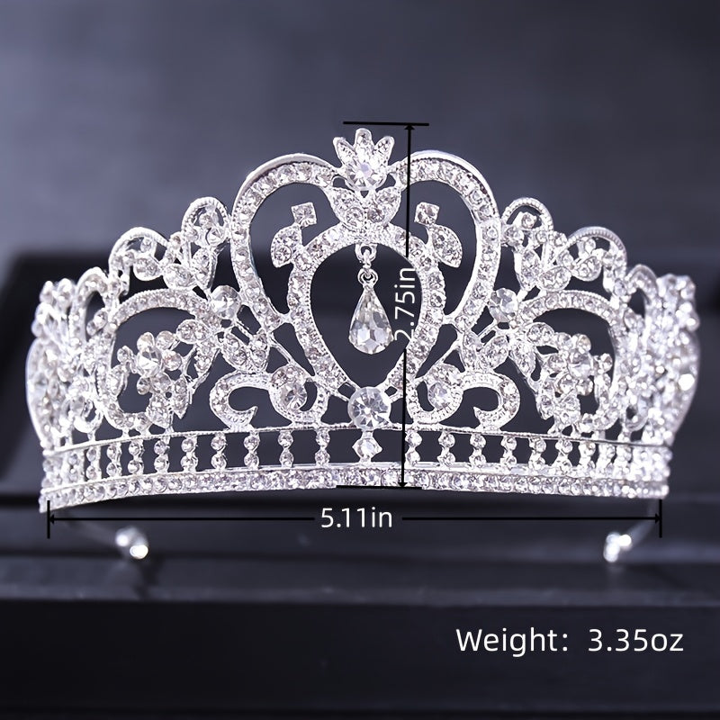 Wedding Silver Rhinestone Princess Tiara Crown Headband