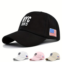 Sun Protection American Flag Embroidered Baseball Cap Curved Brim Hat