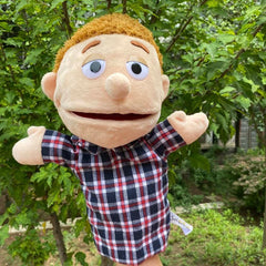 DDEMSMOE Family Hand Puppets - Ethnic Plush Soft Puppets for Kids Role Play