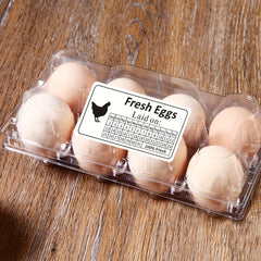 60pcs Fresh Farm Egg Time Sticker Carton Label Self-adhesive for Supermarket