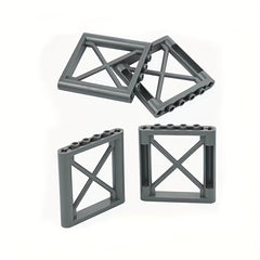 8pcs DIY Small Particle Building Blocks X-Shaped Iron Frame Parts