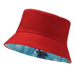 Kids Coconut Tree Bucket Hat Double Sided Fisherman Sun Cap
