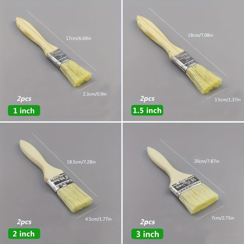2pcs Plastic Bristle Brushes for Painting Dust Removal & Cleaning