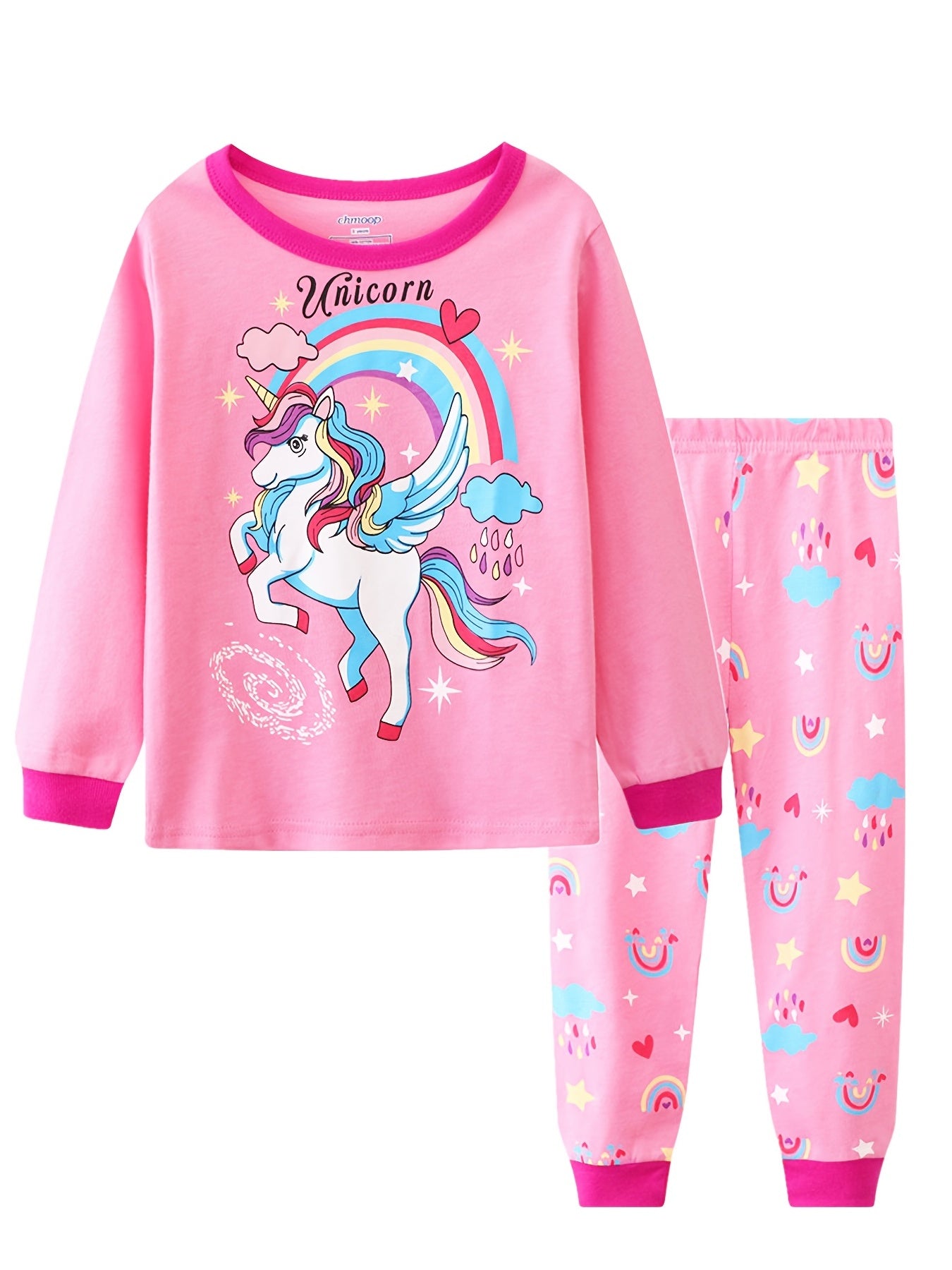 Rainbow Unicorn Kid's Pajamas 2Pc Set