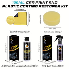 Car Plastic Restore Coating & Ceramic Kit