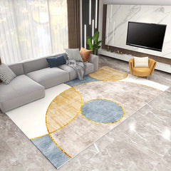 Modern Abstract Geometric Area Rug Grey Floor Carpet Non Shedding