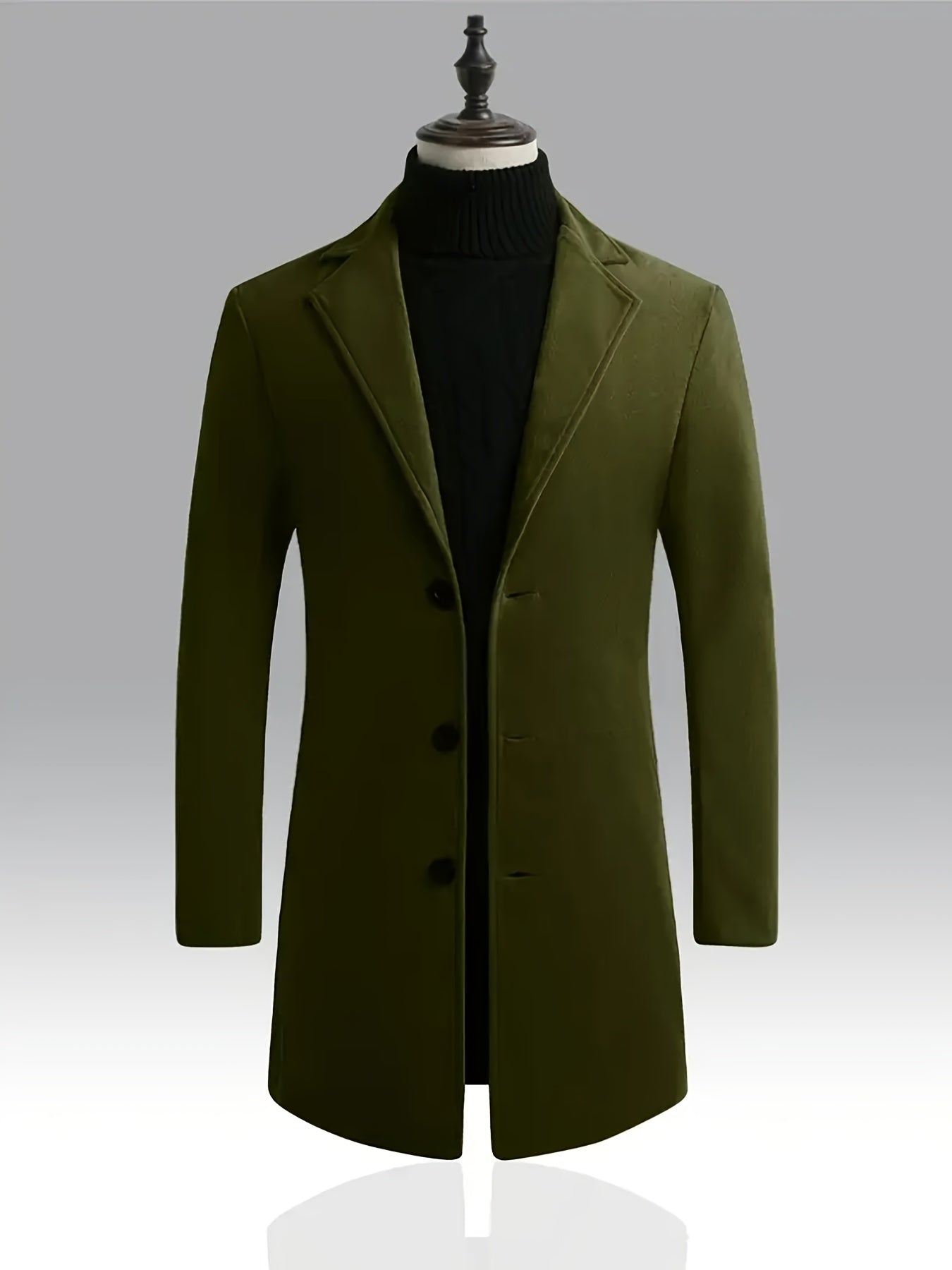 Men's Classic Trench Coat for Fall Winter Business