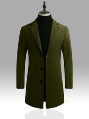 Men's Classic Trench Coat for Fall Winter Business