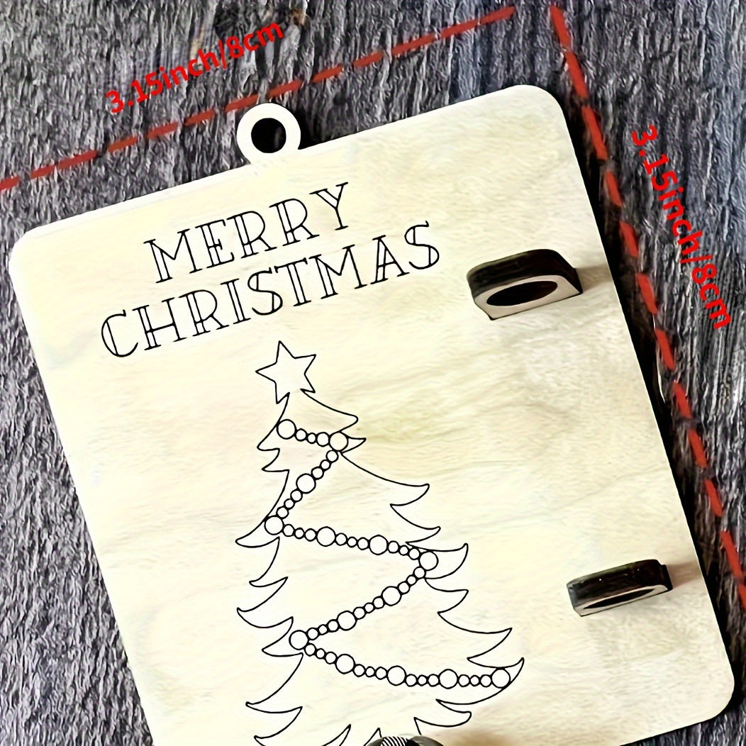 Christmas Santa Claus Elk Money Clip Wooden Ornament Christmas Party Supplies