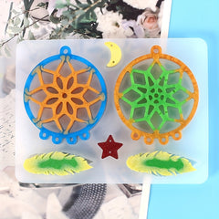 Dream Catcher Silicone Mold Resin Casting DIY Decoration Key Chain Earrings Neck