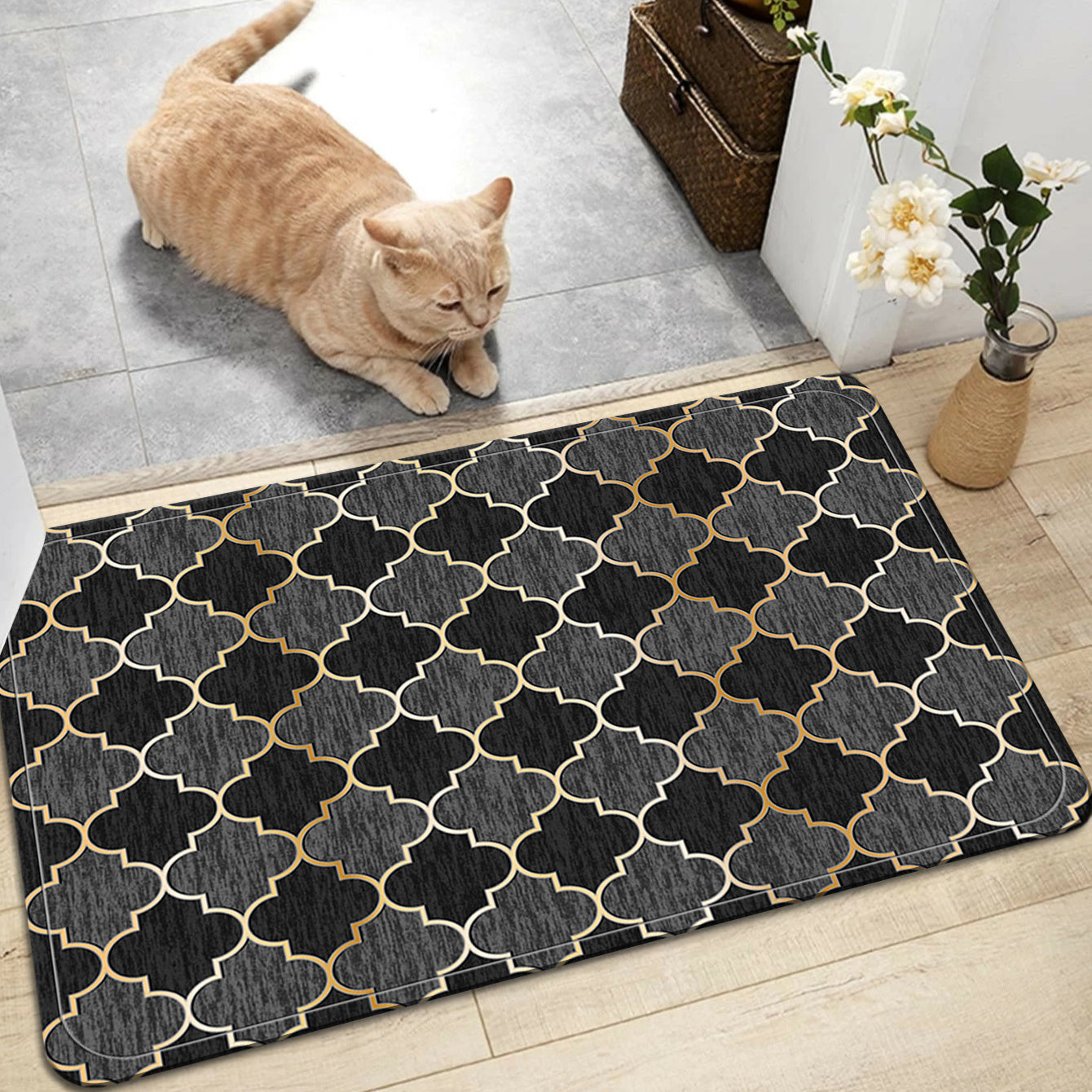 Geometric Print Moroccan Area Rugs Long Carpets Anti-slip Mat Room Decoration