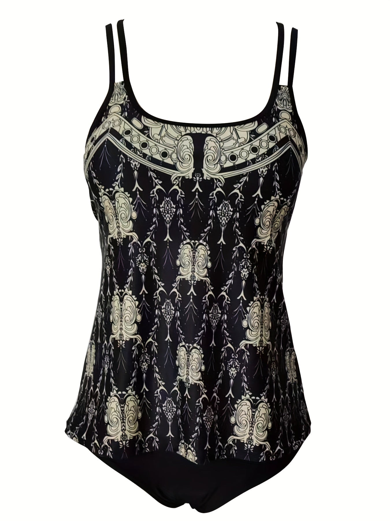 Tribal Print Tankini Set Cami Top & Panty Swimsuit