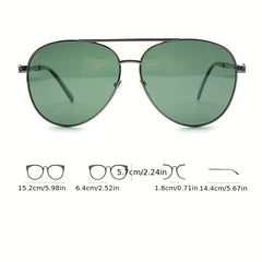 Men's Casual Toad Mirror Metal Frame Polarized Lenses UV400 Glasses