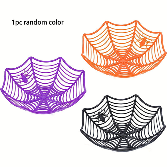 Halloween Spider Web Plastic Basket Bowls for Trick Or Treat