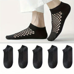 5 Pairs Mesh Low Cut Socks for Men