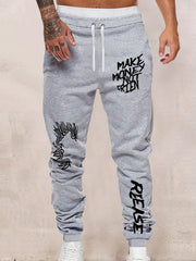 Men's Drawstring Sweatpants Pocket Casual Jogger Pants