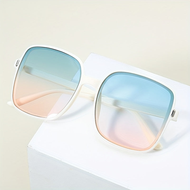 Men's Square Frame Sunglasses Casual Mixed Decorative Eyewear