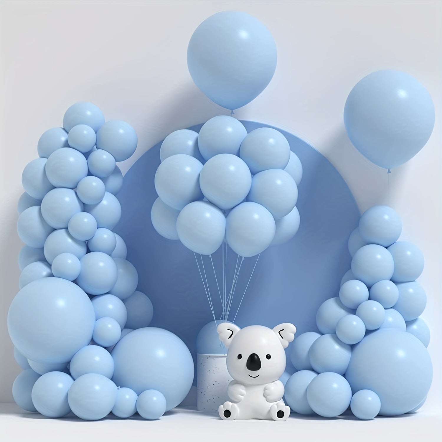Pastel Balloon Garland Kit for Boy's Birthday Party