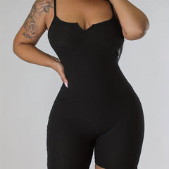 Sexy V Neck Yoga Jumpsuit Quick Dry Fitness Romper