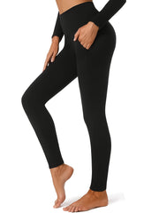 High-Waisted Sports Leggings with Pockets - Yoga Tight Pants